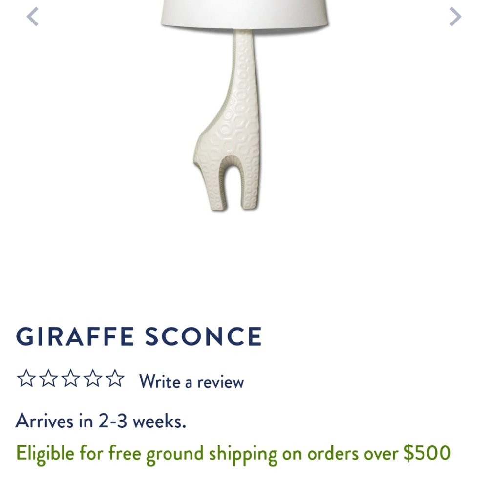 Giraffe sconce